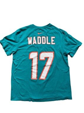 Nike Teal WADDLE 17 Football Tee Miami Doliphins NFL